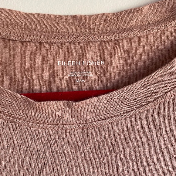 Eileen Fisher Long Sleeve Organic Linen Top Size M - Picture 4 of 5